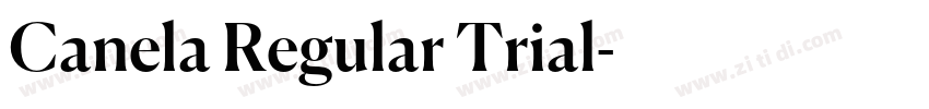 Canela Regular Trial字体转换